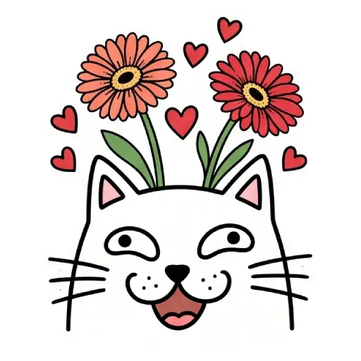 florak stickers, cute, funny, stickers, WhatsApp stickers, sticker pack, cat (9)